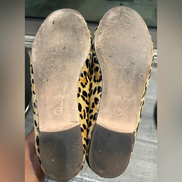 J Crew Leopard print suede flat slip on, size 7 - Picture 5 of 11